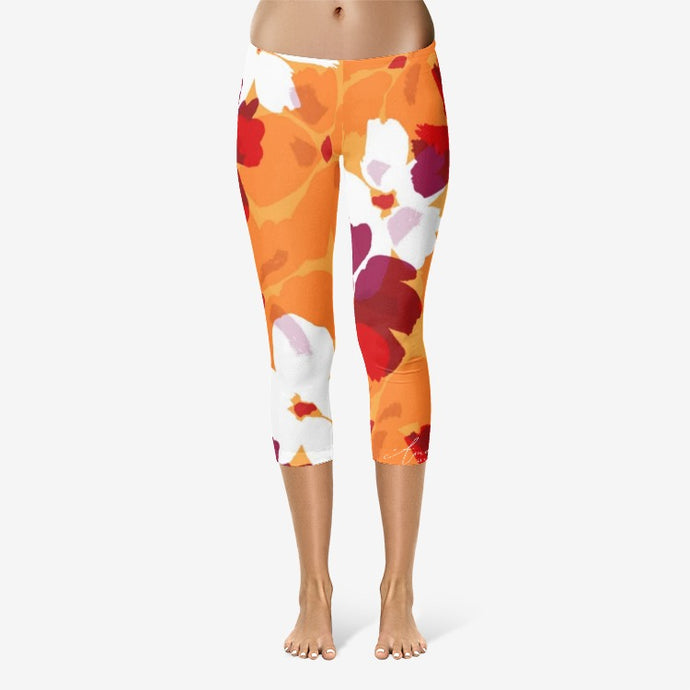 Capri Leggings Orange (S-4XL)