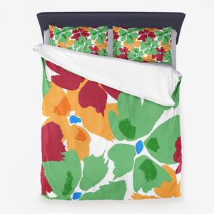 Duvet cover with 2 pillow cases Mandel HAPPY