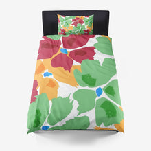 Load image into Gallery viewer, Duvet cover with 2 pillow cases Mandel HAPPY
