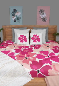 Duvet cover set with 2 pillows Mandel PINK