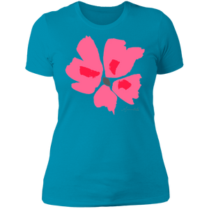 Ladies' Boyfriend T-Shirt S-3XL Mandel CORAL