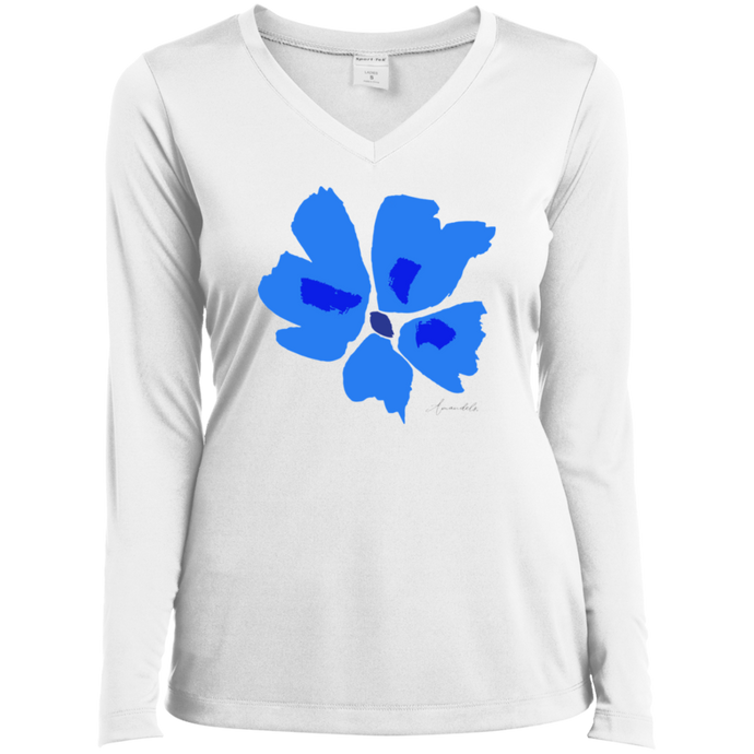 V-Neck long sleeves T-Shirt Mandel PANSY S-4XL