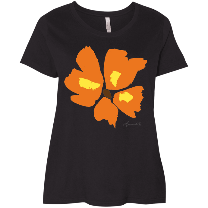 Ladies' PLUS SIZE T-Shirt Mandel ORANGE2 (XL-4XL)