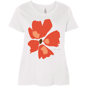 Ladies' PLUS SIZE T-Shirt Mandel ORANGE (XL-4XL)