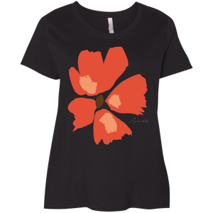 Ladies' PLUS SIZE T-Shirt Mandel ORANGE (XL-4XL)