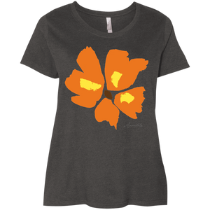 Ladies' PLUS SIZE T-Shirt Mandel ORANGE2 (XL-4XL)