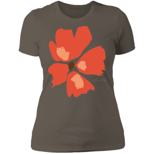 Ladies' Boyfriend T-Shirt S-3XL Mandel ORANGE