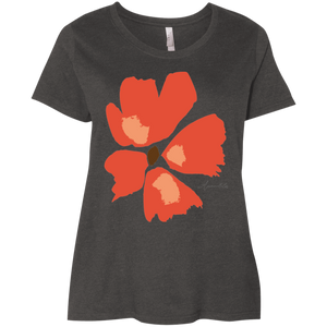 Ladies' PLUS SIZE T-Shirt Mandel ORANGE (XL-4XL)